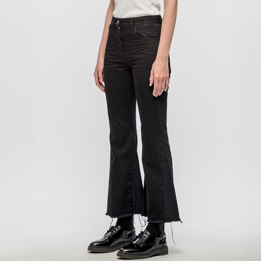NWT MISBHV Black Denim Flare Jeans Sz M